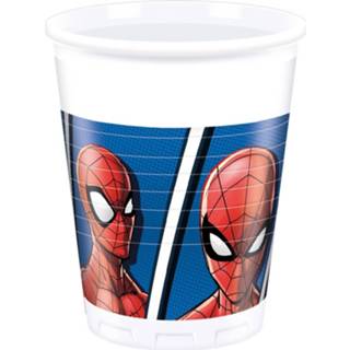 👉 Beker papier multikleur kinderen 16x Marvel Spiderman Themafeest Bekers/bekertjes 200 Ml - Drinkbekers Kinderfeestje Tafeldecoraties 8720147234114