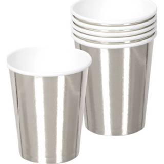 👉 Beker papier zilver Boland Bekers 25 Cl 6 Stuks 8712026200136