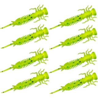👉 Groen kunstaas roofvis softbait Senshu Nymph Crawler - Chartreuse 5cm 8 Stuks 4251439335232