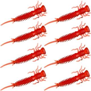 👉 Rood kunstaas roofvis softbait Senshu Nymph Crawler - Cherry 5cm 8 Stuks 4251439335270