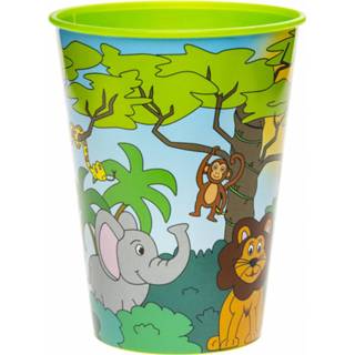 👉 Beker groen kunststof Lg-imports Jungledieren 260 Ml 5413247080462