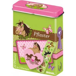 👉 Pleister groen roze metalen Moses Pleisters In Doos Paarden 20-delig Groen/roze 4033477380111