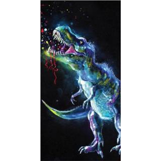 👉 Strandlaken katoen multikleur Animal Pictures Dinosaur - 70 X 140 Cm Multi 8592753023280