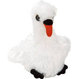 👉 Knuffel witte pluche multikleur kinderen Zwaan/zwanen Van 13 Cm - Dieren Knuffelbeesten Voor Of Decoratie 8720147873931