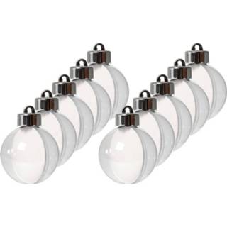 👉 Kerstbal transparante kunststof transparant 10x Diy Kerstballen 5 Cm - Kerstversiering/decoratie 5707167003497