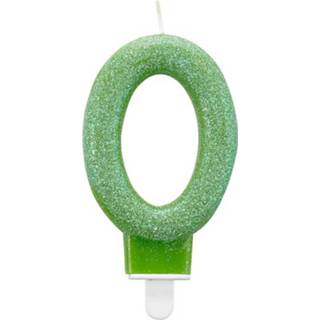 👉 Kaars groen Amscan '0' 7 Cm 13051639297