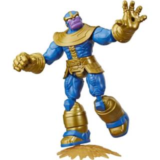 👉 Actiefiguur blauw goud kunststof Marvel Avengers Thanos 15 Cm Goud/blauw 2-delig 5010993666829