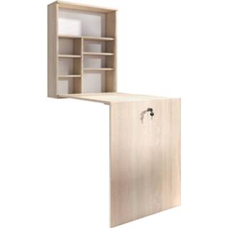 👉 Bureau eiken Meubella - Hercules Licht Uitklapbaar 8720168913470