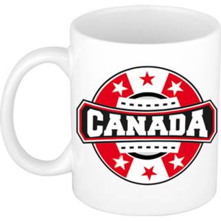 👉 Embleem keramiek multikleur Canada Theebeker / Koffiemok Van - 300 Ml Canadese Landen Thema Supporter Beker Mokken 8720276100212