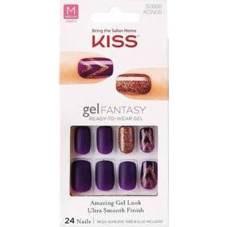 👉 Paars gel gezondheid Kiss Fantasy Nails Set 731509606683