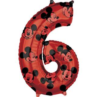 👉 Folieballon rood Amscan Micky Mouse 6 Jaar Junior 43 X 66 Cm 26635417075