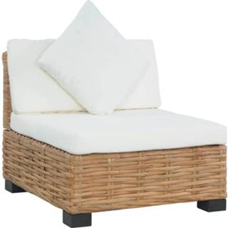 👉 Vidaxl Bank Zonder Armleuning Met Kussens Natuurlijk Rattan 8719883760438