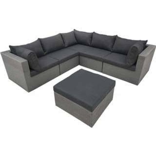 👉 Hoekbank grijs kunststof Fonteyn Salou Dark Grey 8718836539466