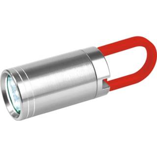 👉 Zaklamp rood zilver kunststof Moses Twist & Shine 7,9 Cm Zilver/rood 8719817570089