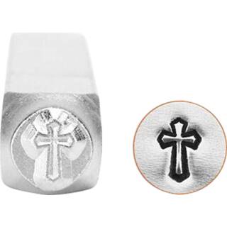 👉 Stempel zilver staal zilverkleurig Impressart Embossing 6 Mm Kruis 11499008019