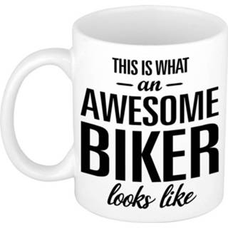 👉 Beker Awesome biker cadeau mok / verjaardag 300 ml