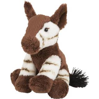 Okapi knuffel bruine pluche polyester bruin kinderen 16 Cm - Afrikaanse Dieren Knuffels Speelgoed Voor 8719538989894