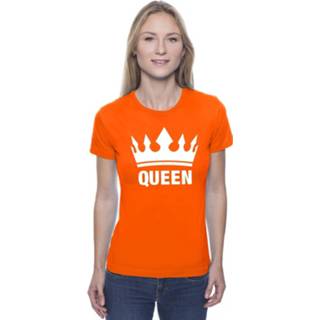 👉 Shirt oranje synthetisch vrouwen Koningsdag Queen Met Kroon Dames - Kleding 2xl 8719538895270