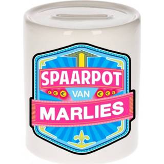 👉 Spaarpot keramiek multikleur kinderen Kinder Voor Marlies - Naam Spaarpotten 8719538615977