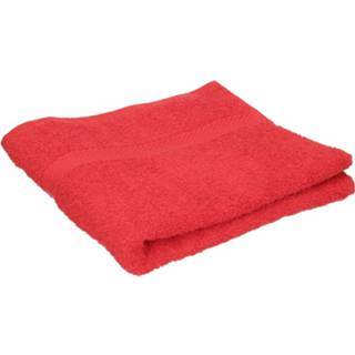 👉 Handdoek textiel rood Luxe Handdoeken 50 X 90 Cm 550 Grams - Badkamer Badhanddoeken 8718758672845