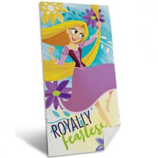 👉 Strandlaken katoen multikleur Disney Rapunzel Royally Fearless - 70 X 140 Cm Multi 8435333895825