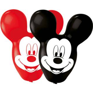 👉 Ballon zwart rood Amscan Ballonnen Giant Ears Mickey Mouse 4 Stuks Zwart/rood 13051843403
