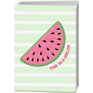 👉 Notitieboek groen Blueprint Collections Happy Zoo A5 Watermeloen Met Glitter Print 5055918638109