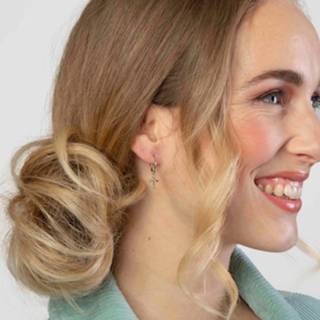 Oorbelhanger zilverkleurig zilveren zilver kruis lucardi Mix&Match 8719802216299