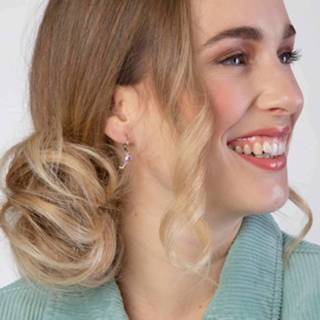 👉 Oorbelhanger zilverkleurig zilveren zilver wijnglas wit zirkonia lucardi wijn Mix&Match 8719802217258