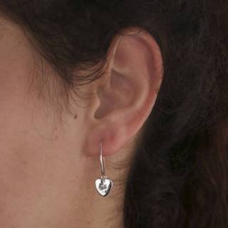 Bijoux oorbel zilverkleurige zilverkleurig hart roze zilver oorbellen 8719802096365