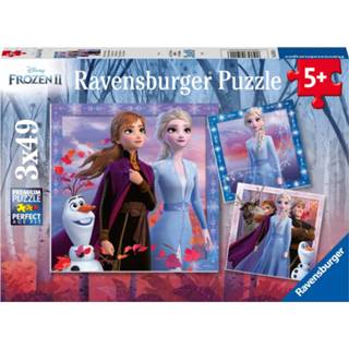 👉 Puzzel multi-color One Size Frozen 2 3X49 Stuks 4005556050116