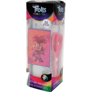 👉 Knutselset multicolor papier kunststof One Size meerkleurig meisjes Trolls World Tour 26-delig 5949043759436