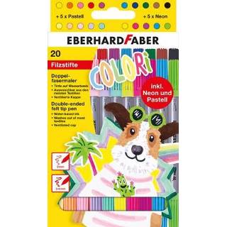 👉 Viltstift One Size GeenKleur Viltstiften Eberhard Faber duo 2 en 3-4mm assorti etui á 20 stuks 4087205500203