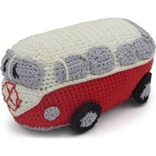 👉 Haakpakket meerkleurig Hardicraft Retro Bus Rood 16x10 cm 8719244510429