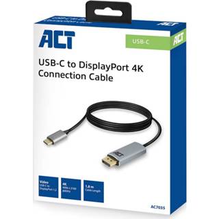 👉 DisplayPort onesize meerkleurig ACT Display Port USB-C Adapter AC7035 8716065395532