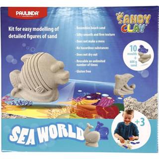 👉 Speelzand blauw Sandy Clay Seaworld 600 Gram Met 10 Vormpjes 5712854041188