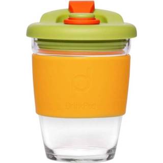 👉 Herbruikbare Koffiebeker - 340ml - Autumn Orange - Glas - Pioneer