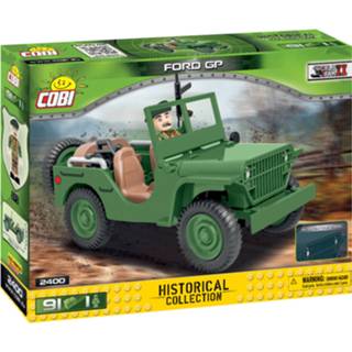 👉 Bouwpakket groen multicolor kunststof One Size meerkleurig jongens Cobi Vietnam War Ford GP 91-delig 5902251024000