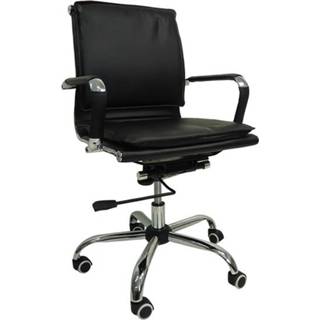👉 Bureau stoel kantoorstoelen zwart Bureaustoel Siena