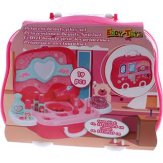 👉 Beautycase roze meisjes Eddy Toys Prinsessen 25 Cm 19-delig 8711252139654