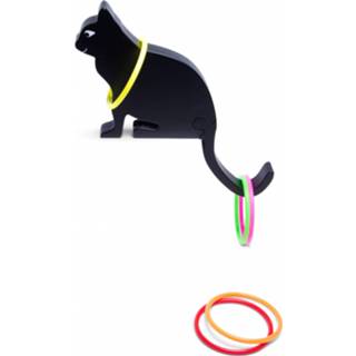 👉 Kattenstaart hout zwart Bs Toys Ringwerpen 10-delig 8717775443278