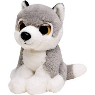 Wolf knuffel grijze pluche polyester grijs kinderen 13 Cm - Wolven Wilde Dieren Knuffels Speelgoed Voor 8720147049701