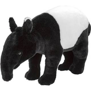 👉 Tapir knuffel zwart witte pluche polyester kinderen Zwart/witte 30 Cm - Tapirs Dieren Knuffels Speelgoed Voor 8720147049190