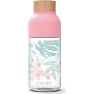 👉 Drinkfles roze kunststof Quokka Tritan Ice Palm Springs 570 Ml Lichtroze 8412497069231