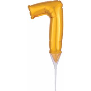 👉 Folieballon goud goudkleurig Amscan 7 Junior 20,5 X 9,5 Cm 26635373555