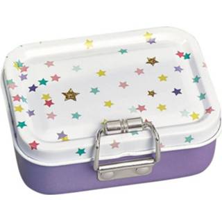 👉 Paars wit staal meisjes Moses Mini-burobox Sterren Paars/wit 7-delig 8719817677757