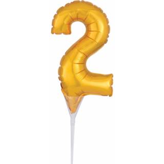 👉 Folieballon goud goudkleurig Amscan 2 Junior 20,5 X 9,5 Cm 26635373500