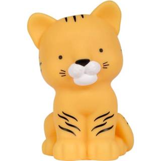 👉 Nachtlamp geel zwart PVC A Little Lovely Company Tijger Junior 14 Cm Geel/zwart 8719033869813