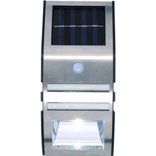 👉 Buitenlamp RVS kunststof zilverkleurig Grundig - Solar Led Draadloos Bewegingssensor 8711252122151