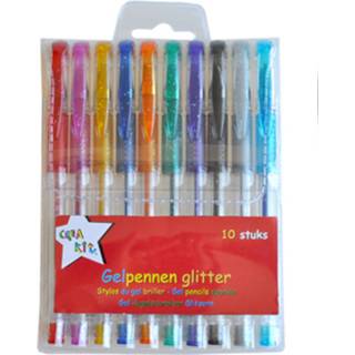 👉 Gelpen multikleur Crea-kit Gelpennen Glitter Junior 12 Cm 10 Stuks 8713261859820